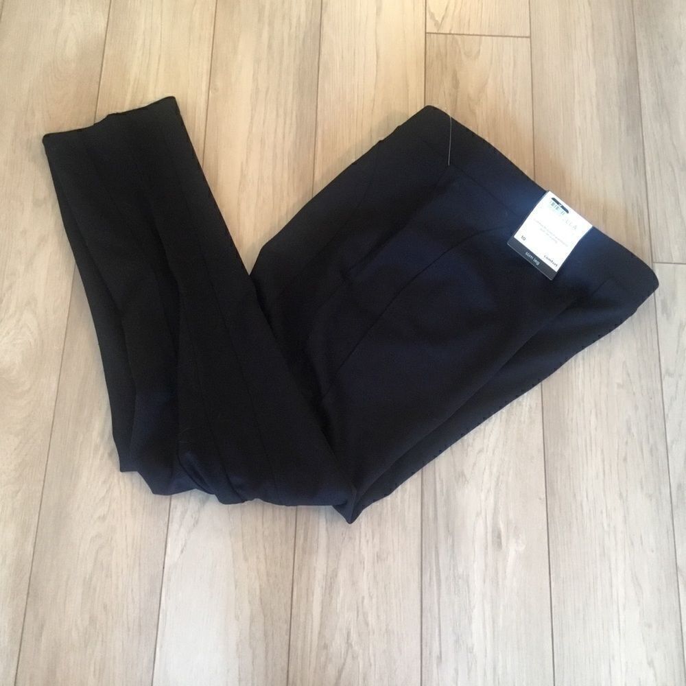 NWT Raefella Black Knit Slacks Women’s Sz 10